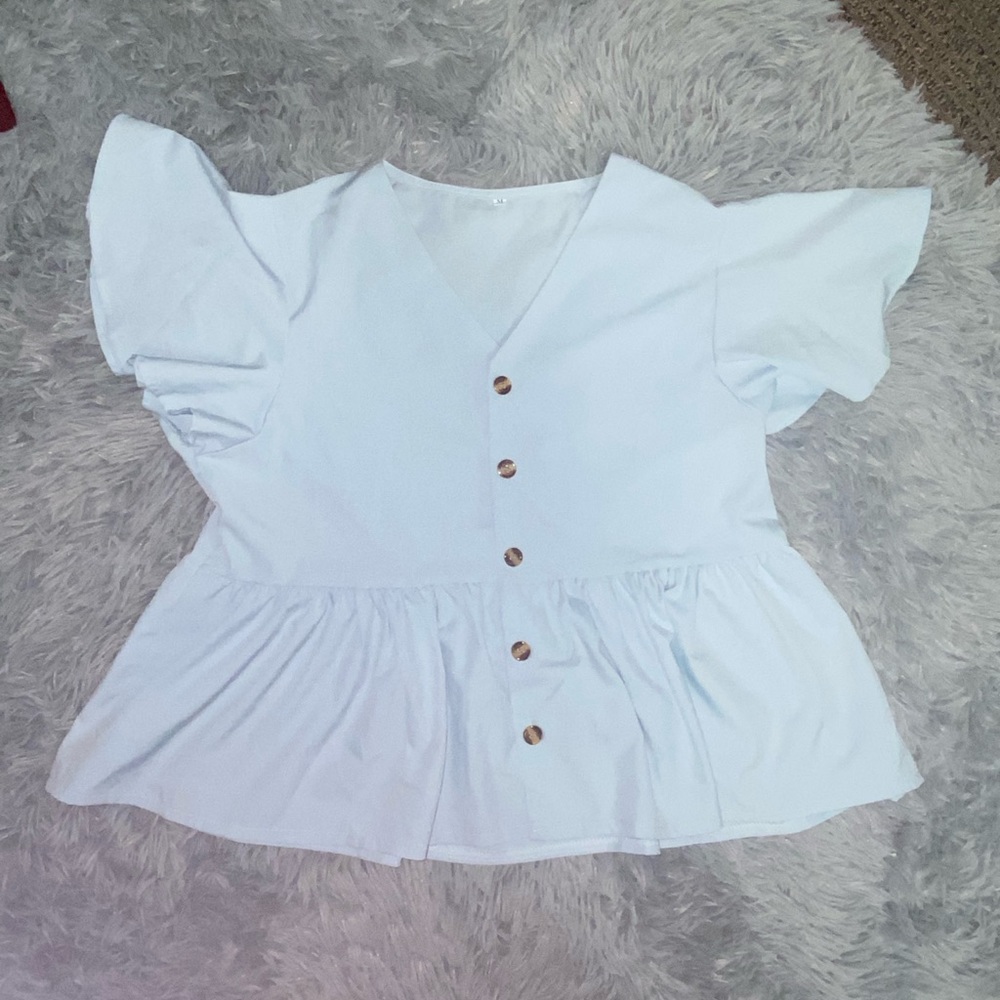 flowing button up blouse